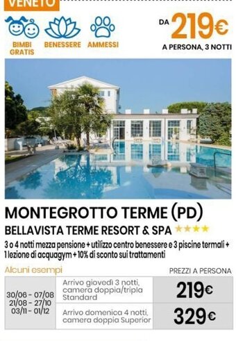 Eurospin Montegrotto Terme (PD) Bellavista Terme Resort & Spa offerta
