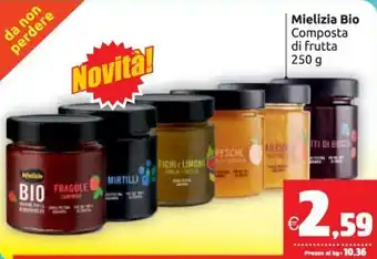 Vicino a te supermercati Mielizia Bio Composta di Frutta 250 g offerta