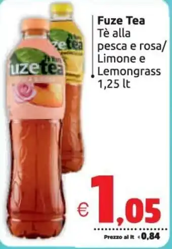 Fuze Tea Tè alla pesca e rosa/Limone e Lemongrass 1,25 lt