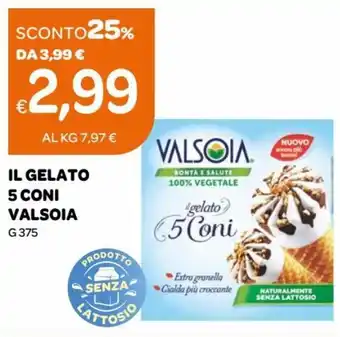 Valsoia Il Gelato 5 Coni g 375