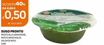 Ekom Sugo Pronto Pesto alla Genovese, Pesto Senz'Aglio Salsa di Noci g 90 offerta