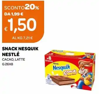 Nestlé Snack Nesquik Cacao, Latte g 26x8