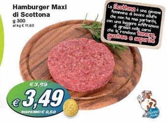 Prix Quality Hamburger Maxi di Scottona g 300 offerta