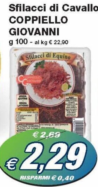 Prix Quality Coppiello Giovanni Sfilacci di Cavallo g 100 offerta