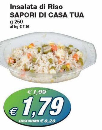 Prix Quality Sapori di Casa Tua Insalata di Riso g 250 offerta