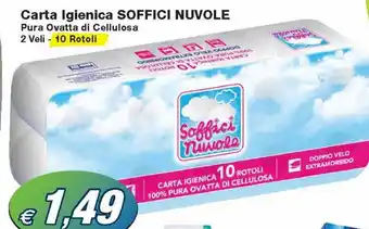 Soffici Nuvole Carta Igienica 2 Veli - 10 Rotoli