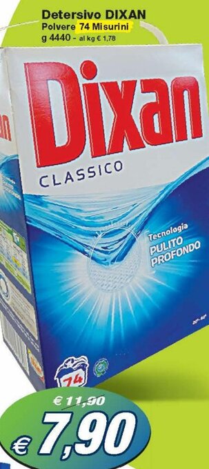 Prix Quality Dixan Detersivo Polvere 74 Misurini g 4440 offerta
