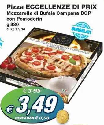 Prix Quality Eccellenze di Prix Pizza Mozzarella di Bufala Campana DOP con Pomodorini g 380 offerta