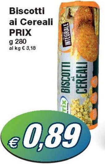 Prix Biscotti ai Cereali g 280