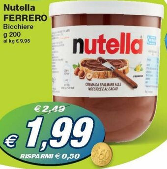 Prix Quality Ferrero Nutella Bicchiere g 200 offerta