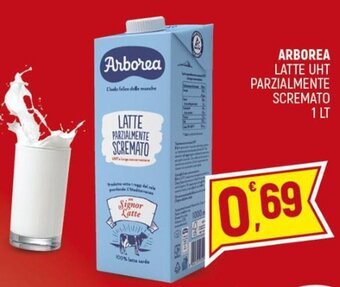 Ottimo Market Arborea Latte UHT Parzialmente Scremato 1 Lt offerta
