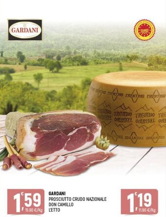 Ottimo Market Gardani Prosciutto Crudo Nazionale Don Camillo offerta