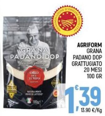 Agriform Grana Padano DOP Grattugiato 20 mesi 100 gr