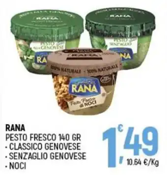 Rana Pesto Fresco 140 gr Classico Genovese/Senz'aglio Genovese/Noci