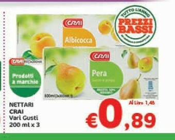 Crai Succhi di frutta offerta