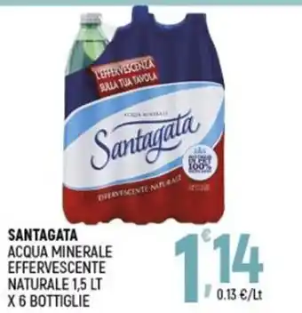 Santagata Acqua Minerale Effervescente Naturale 1,5 Lt. x 6 Bottiglie