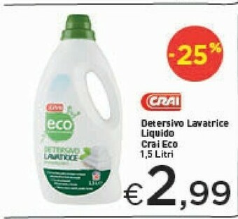 Crai Detersivo lavatrice offerta