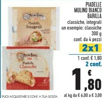 Conad Barilla Piadine offerta