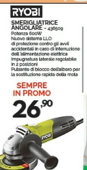 Orizzonte Ryobi Smerigliatrice offerta