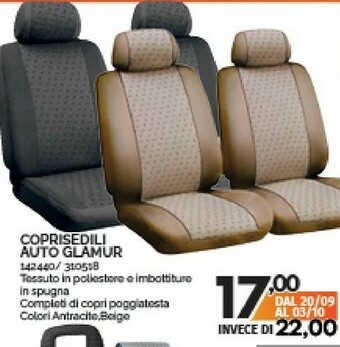 Orizzonte Coprisedili auto offerta