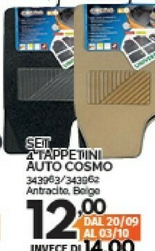 Orizzonte Tappetini auto offerta