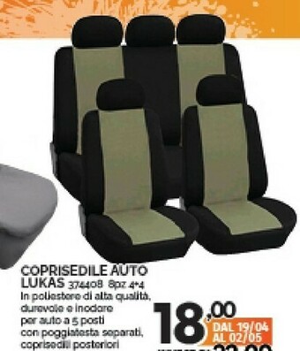Orizzonte Coprisedili auto offerta