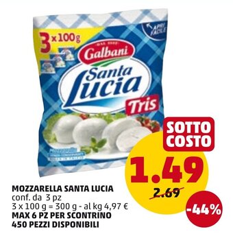 Galbani Santa Lucia Mozzarella 3 pz 300 g