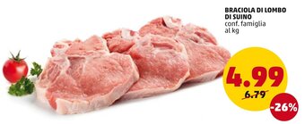 PENNY Braciola di Lombo di Suino offerta
