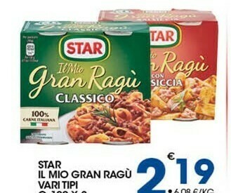 Sigma Star Ragù offerta