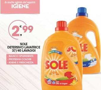 Sigma Sole Detersivo lavatrice offerta