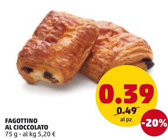 PENNY Fagottino Al Cioccolato 75 g offerta