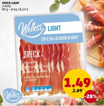 PENNY Welless Speck Light a fette 80 g offerta