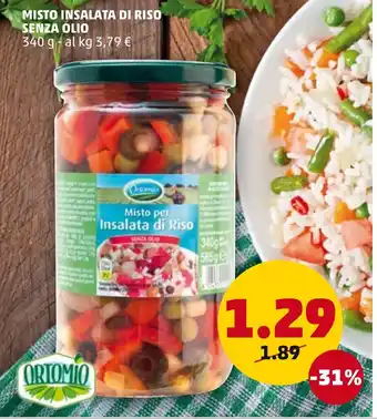 PENNY Ortomio Misto Insalata Di Riso Senza Olio 340 g offerta