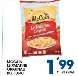 Sigma Mccain Patatine offerta