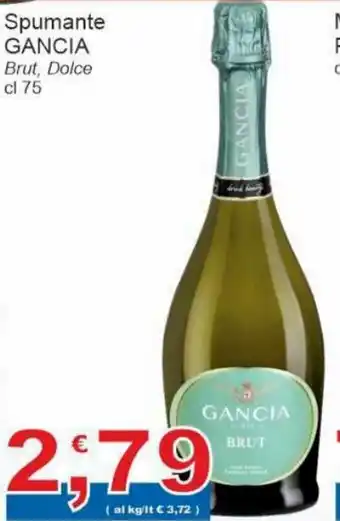 Sidis Gancia Spumante Brut, Dolce cl 75 offerta