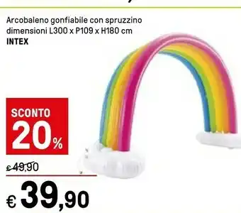 Intex intex arcobaleno gonfiabile con spruzzino