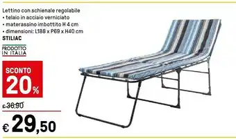 Iper La Grande iper la grande i Lettino con schienale regolabile offerta