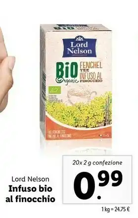 Lidl Lord Nelson - Infuso Di Finocchio 40 G(ml) offerta