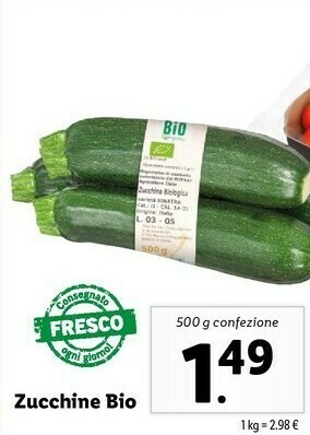 Lidl Zucchine Bio offerta
