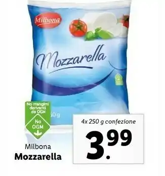 Lidl Milbona Mozzarella offerta