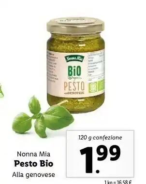 Lidl Nonna mia Pesto Bio Alla Genovese 120 G offerta