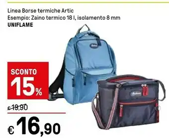Uniflame Zaino Termico 18 L, Isolamento 8 Mm