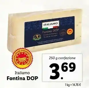 Lidl Italiamo Fontina 250 G(ml) offerta