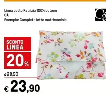 ca linea letto patrizia 100% cotone