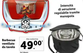 Lidl Barbecue Ventilato Da Tavolo offerta