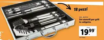 Lidl Grill Meister Set Utensili Per Grill 18 Pezzi offerta
