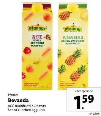 Lidl Pfanner Bevanda offerta