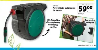 Lidl Parkside Avvolgitubo Automatico da Parete offerta