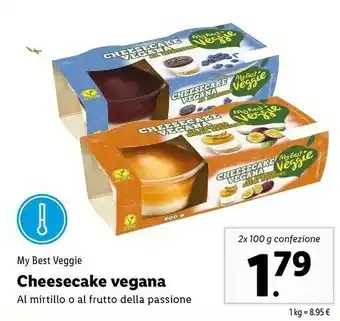 Lidl My best veggie Cheesecake Vegana offerta