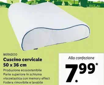 Lidl Meradiso Cuscino Cervicale offerta